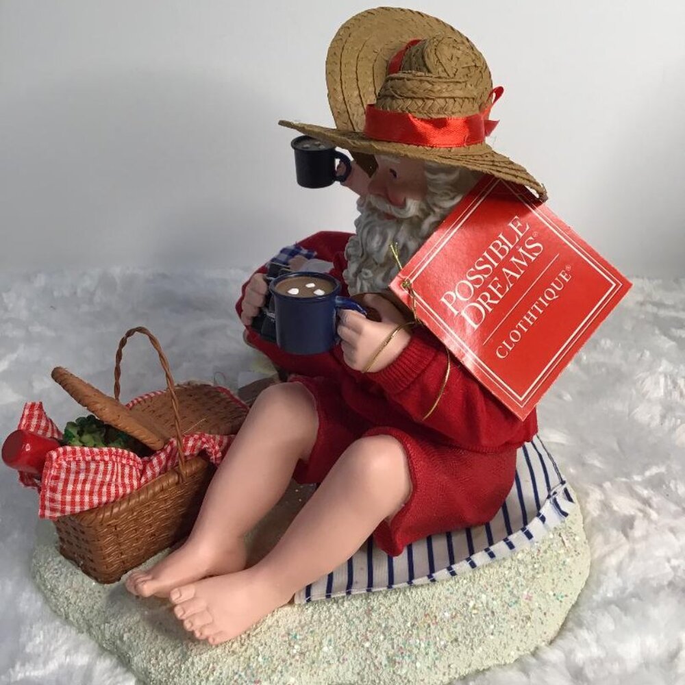 Clothtique Possible Dreams 'Life is a Picnic' 2023 Santa Figure 6012189 - NEW - Picture 8 of 11